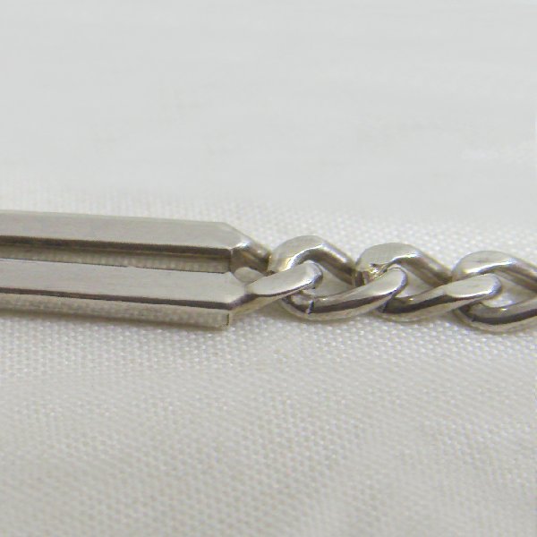 (b1271)Silver bracelet identification type.